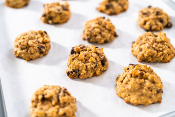Soft Oatmeal Raisin Walnut Cookies