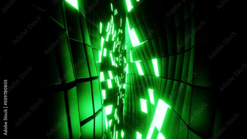 Poster 3d animation loop. abstract technology background with glowing lights.