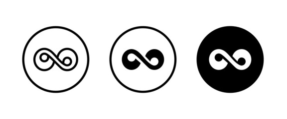 Fototapeta premium Infinity loop icon, Icons vector, sign, symbol, logo, illustration, editable stroke, flat design style isolated on white