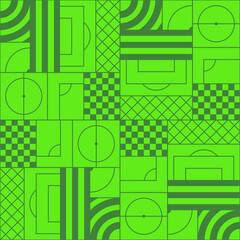 Vector green soccer or football field pattern. 