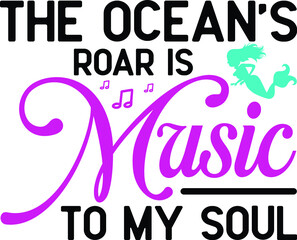 Fototapeta na wymiar The ocean's roar is music to my soul