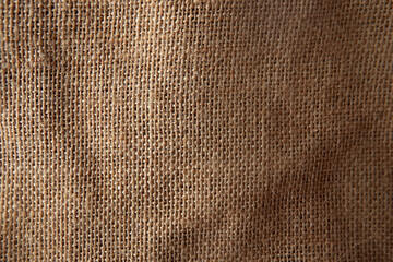 Brown Burlap cloth bag texture background