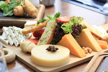 Traditional Arabic breakfast | Arabic food and drinks backgrounds | Manakish | Middle East