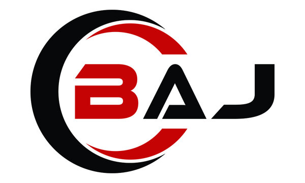 BAJ swoosh three letter logo design vector template | monogram logo | abstract logo | wordmark logo | letter mark logo | business logo | brand logo | flat logo | minimalist logo | text | word | symbol