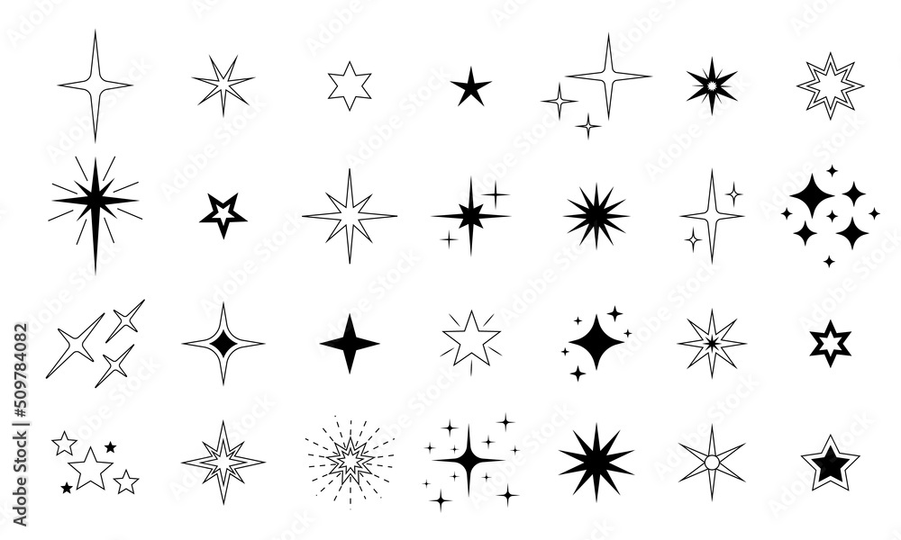 Wall mural star icon. premium quality, favorite shiny and sparkle pictogram, blink glitter and glowing symbol. 