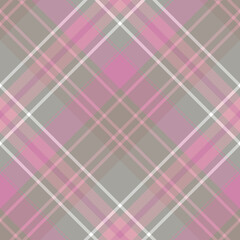 Fototapeta premium Seamless pattern in marvellous pink, gray and white colors for plaid, fabric, textile, clothes, tablecloth and other things. Vector image. 2