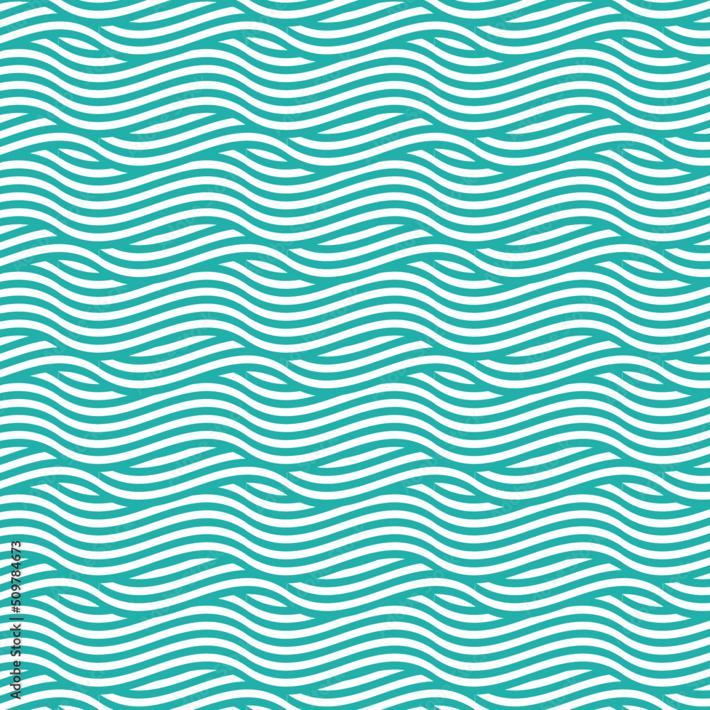 Poster wavy pattern seamless abstract background. white and green stripes wave pattern modern pastel colors