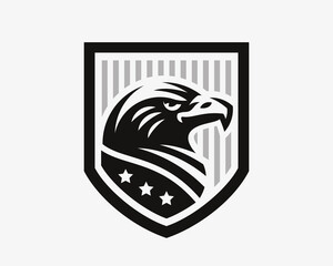 Eagle logo. Hawk emblem design editable for your business. Vector illustration.