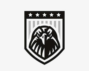 Eagle logo. Hawk emblem design editable for your business. Vector illustration.