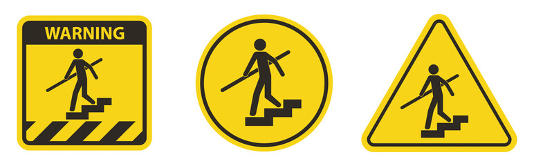 Avoid A Fall Use Handrails Sign