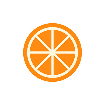 Orange vector icon set. Fruit illustration sign collection. vitamins symbol. veganism logo.
