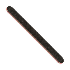 nail file.Large black emery board isolated on white background