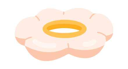 Flower Inflatable Rubber Ring Swimming Pool icon. Vector illustration