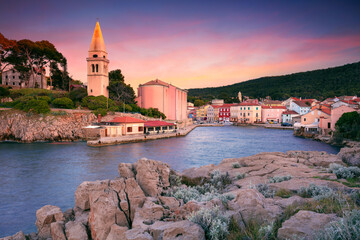 Mali Losinj, Cres Island, Croatia. Cityscape image of iconic village Mali Losinj, Croatia located on Cres Island at sunset. © rudi1976