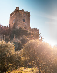 Sunset at the Castle of Almodovar del Rio in Cordoba.