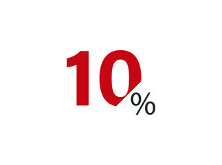 10% OFF Sale Discount Banner. Discount offer price tag. Special offer sale red label.