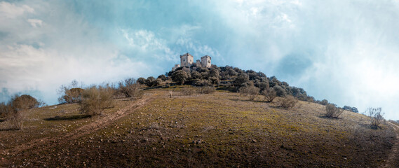 Panoramic view of Almodovar Castle in Cordoba.