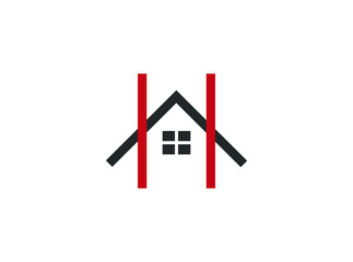 Home Letter, Home Landscape Logo Template. eps 10.