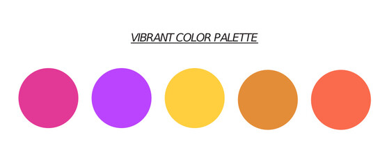Vibrant/ fun spring/ summer color palette collection for web/ fashion/ illustration/ art