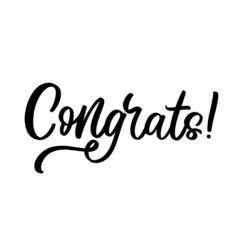 Fototapeta premium Hand drawn lettering quote. The inscription: Congrats. Perfect design for greeting cards, posters, T-shirts, banners, print invitations.