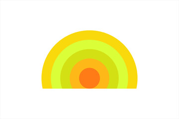 sunset with color gradation concept
