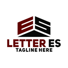 letter es logo design creative