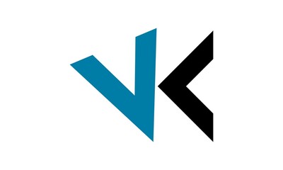 letter VK icon logo alphabet