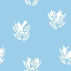 Floral Brush strokes Seamless Pattern Design