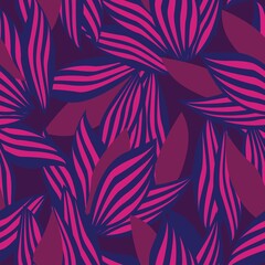 Floral Brush strokes Seamless Pattern Design