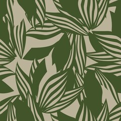 Floral Brush strokes Seamless Pattern Design