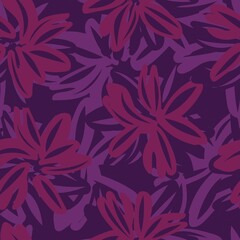 Floral Brush strokes Seamless Pattern Design