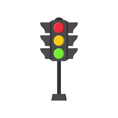 Vector illustration of traffic light. Suitable for social media post, content design, poster, banner, or video editing needs