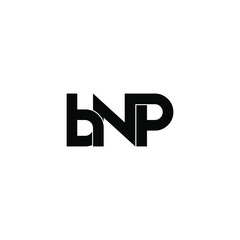 bnp letter original monogram logo design