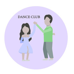 Fototapeta na wymiar The guy and the girl are dancing. Dancing. Dance club. People are dancing, moving. Dance studio. Choreography.