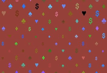 Light multicolor, rainbow vector layout with elements of cards.