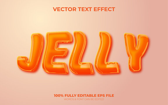Editable Vector Realistic Jelly Text Effect 100% Editable EPS