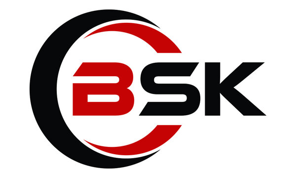 BSK swoosh three letter logo design vector template | monogram logo | abstract logo | wordmark logo | letter mark logo | business logo | brand logo | flat logo | minimalist logo | text | word | symbol