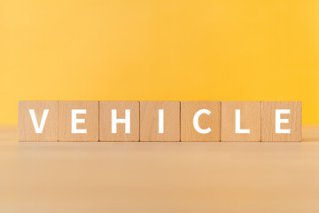 乗り物のイメージ｜「VEHICLE」と書かれたブロック