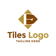 Fototapeta premium tiles flooring logo design creative