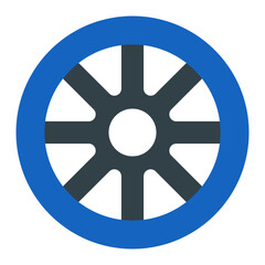 Obraz premium Wheel Icon Design