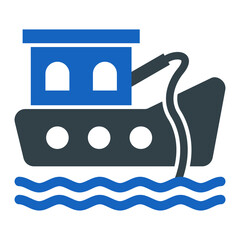 Fishing Boat Icon Design