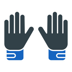 Fototapeta premium Goalie Gloves Icon Design