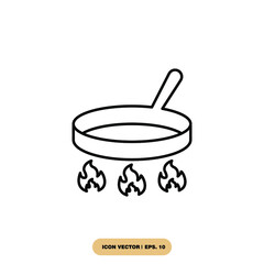 Cooking pan icons  symbol vector elements for infographic web