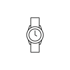 Watch, Wristwatch, Clock, Time Thin Line Icon Vector Illustration Logo Template. Suitable For Many Purposes.