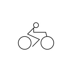 Bike, Bicycle Thin Line Icon Vector Illustration Logo Template. Suitable For Many Purposes.