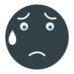 Embarrased Emoji Icon Design