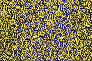 Luxury background decorated the golden floral pattern