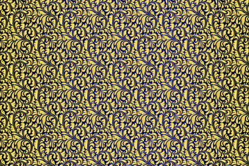 Luxury background decorated the golden floral pattern