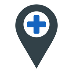 Hospital Location Icon Design