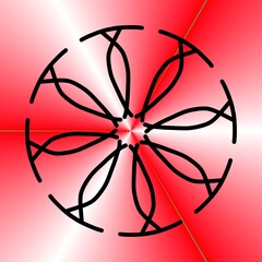 Ethnic oriental mandala. Repeating floral patterns. New Year's snowflake. Background for scrapbooking.